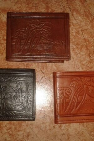 Cartera de cuero hombre labrada