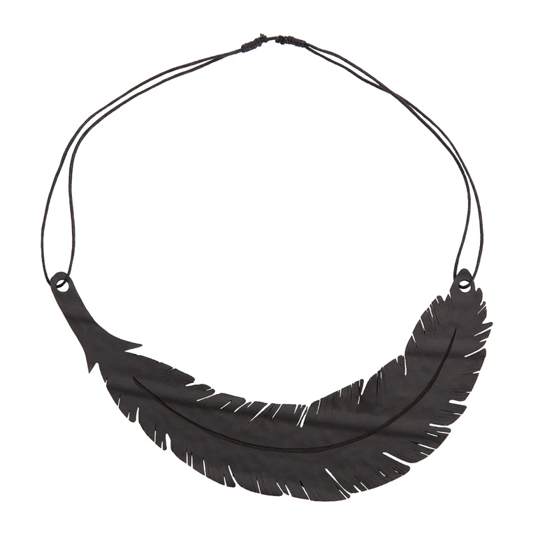 Angel Inner Tube Feather Necklace - Image 3