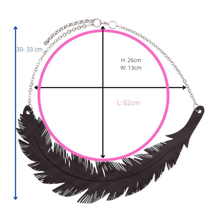 Angel Inner Tube Feather Necklace - Image 2