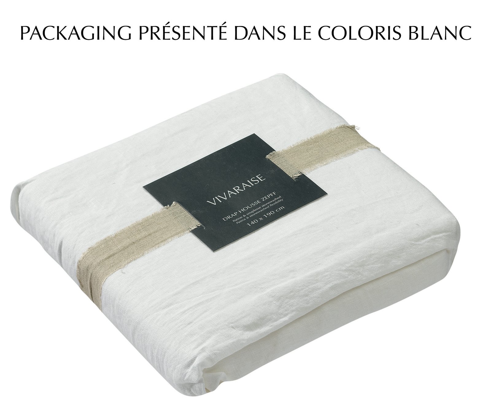 Zeff Fitted Sheet Blanc 160 X 200 X 30 - Image 3
