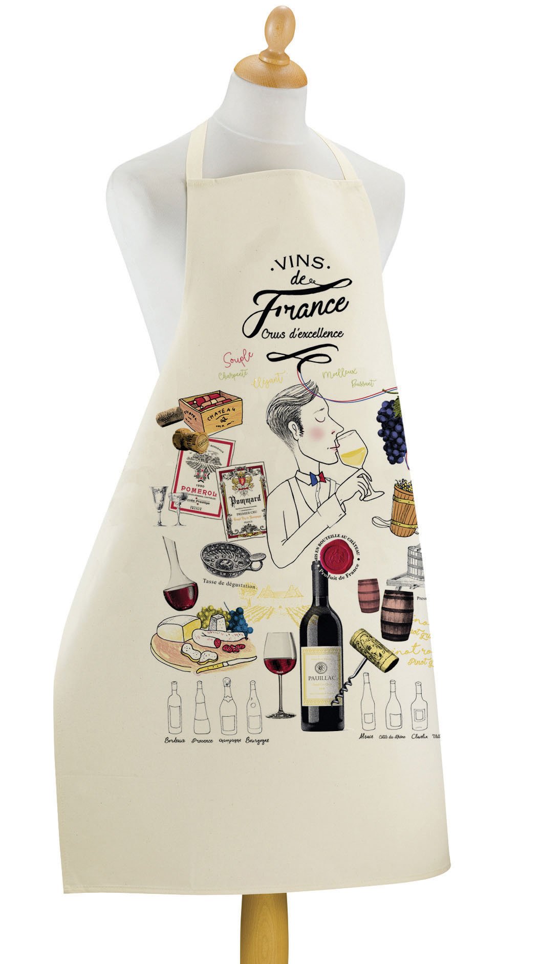 Large kitchen apron Crus d'excellence Écru 72 X 96