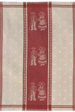 Petit coeur Jacquard Tea Towel Ficelle 70 X 50