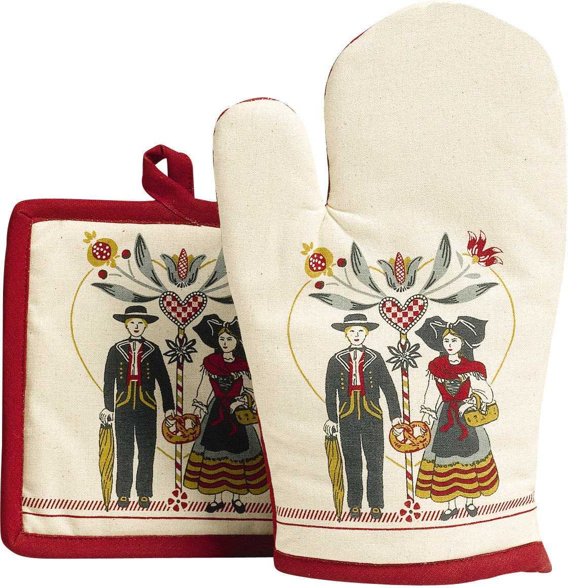 Boem Oven Mitt and Pot Holder Beige 18 X 28
