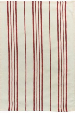 Karma Tea Towel Ecru/Rouge 55 X 75
