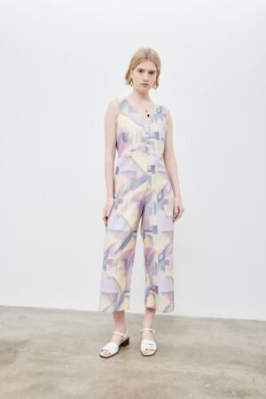 Mariana Gray Prit Geometric Jumpsuit