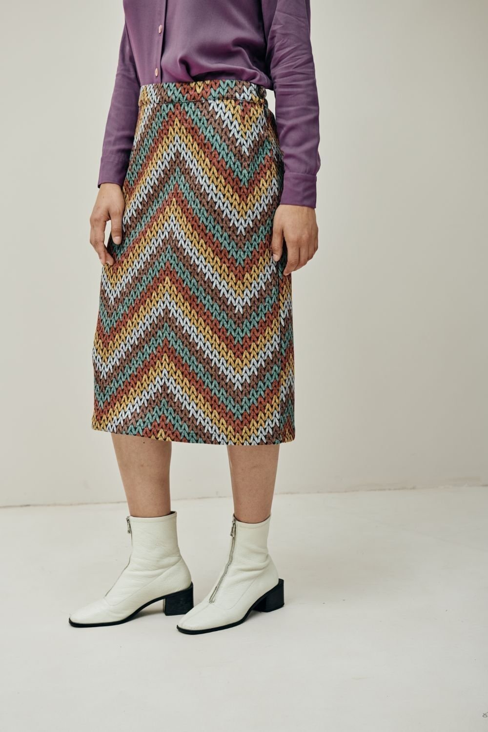 Luna Skirt - Herringbone