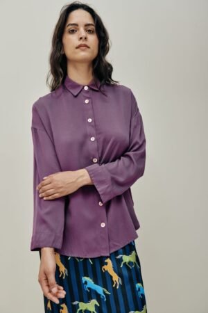 Patti Shirt- Eggplant