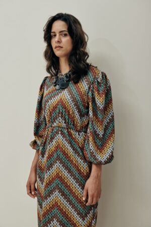 Lanvin Winter Dress - Multicolor Herringbone