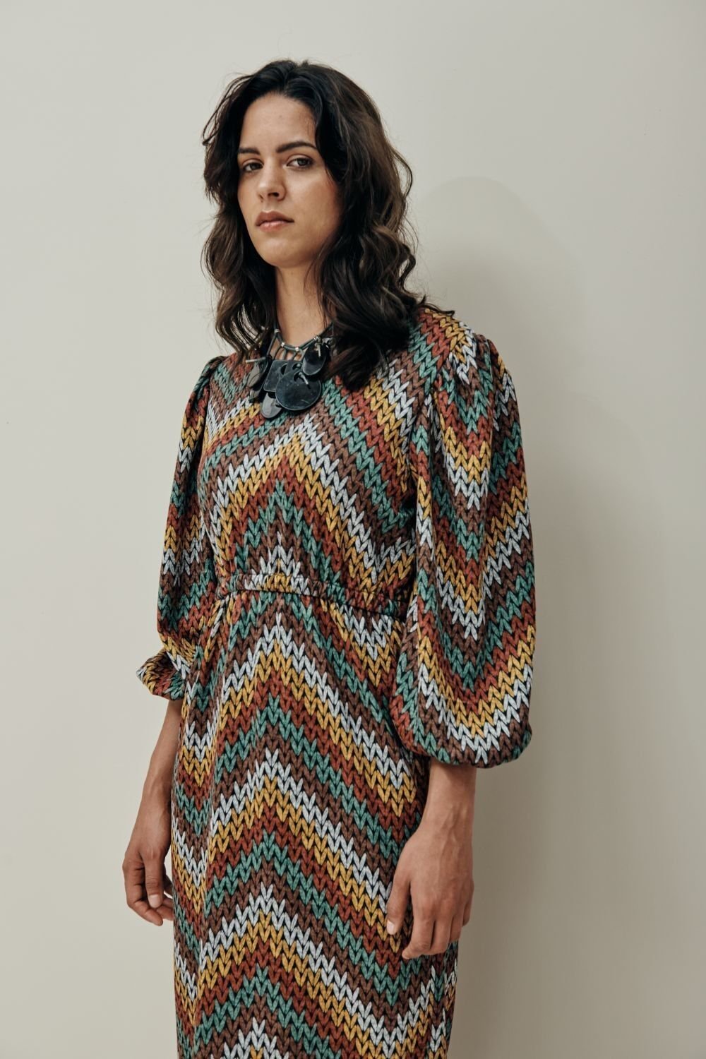 Lanvin Winter Dress - Multicolor Herringbone
