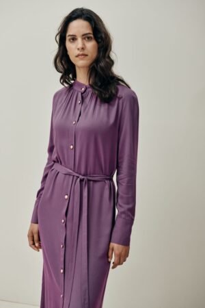 Perales Dress - Eggplant