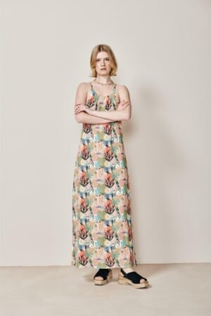 San Lucar Halter Dress- Original Print