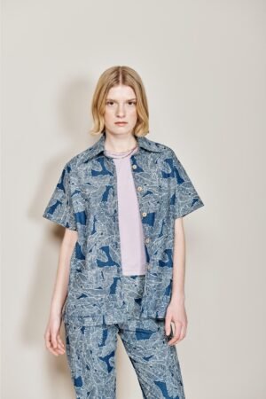 Jerez Shirt- Blue Leaf