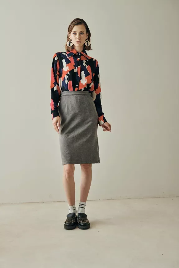 Graf Short Skirt - Grey