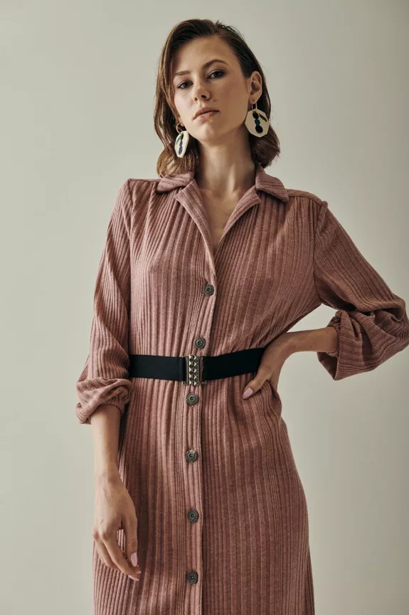 Aspen Winter Dress - Pink