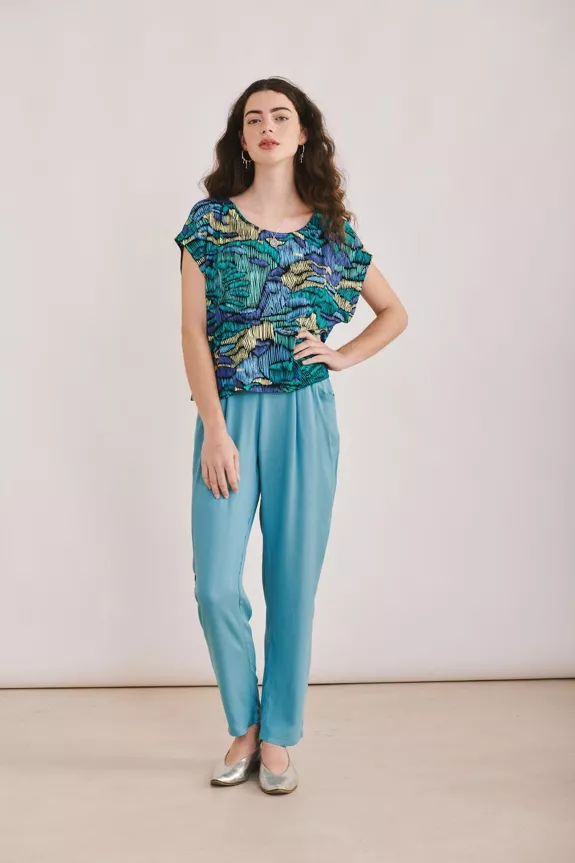 Bella Top - Printed Viscose Knit