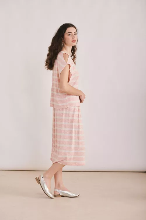 Bella Top - Pink Stripes