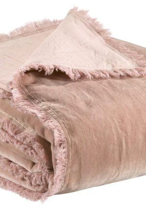 Plain Fara Throw Pink 135 X 200