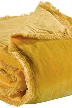 Plain Fara Throw Curry 135 X 200