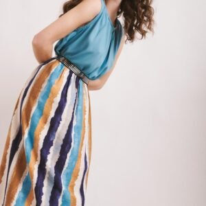 Eleanor Skirt - Vertical Stripe Print