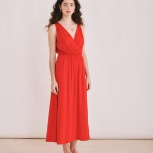 Margarita Dress - Red Plain Knit