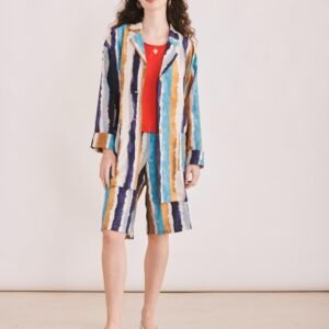 Staten Island Jacket - Vertical Stripe Print