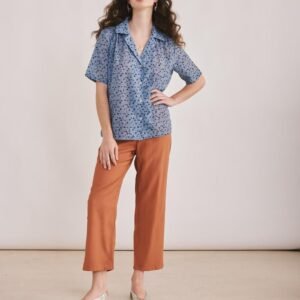 H Shirt.Freedom - Blue Butterflies Print