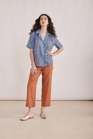 H Shirt.Freedom - Blue Butterflies Print