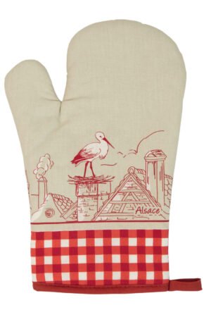 Assa Oven Mitt and Pot Holder Ficelle 18 X 28