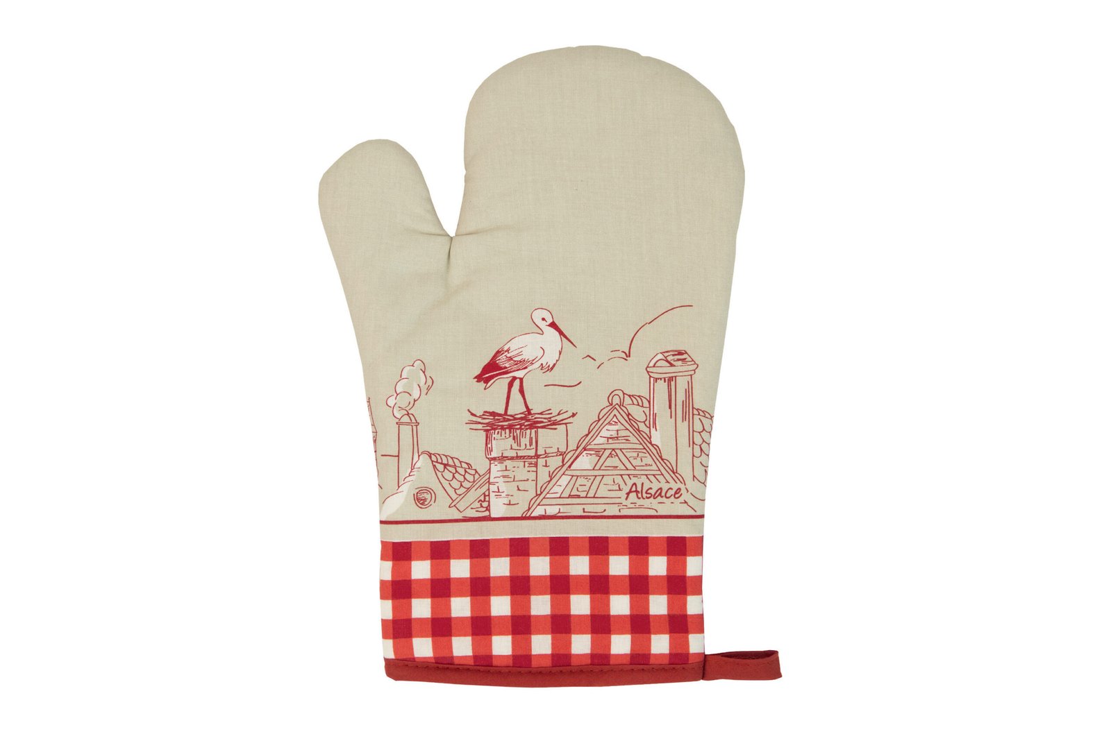 Assa Oven Mitt and Pot Holder Ficelle 18 X 28