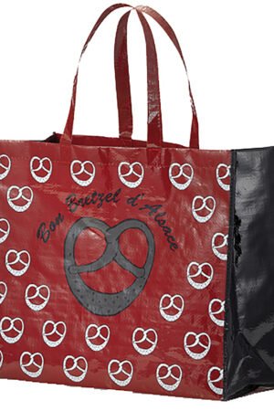 Large Bretzel Shopping Bag Rouge 36 X 44