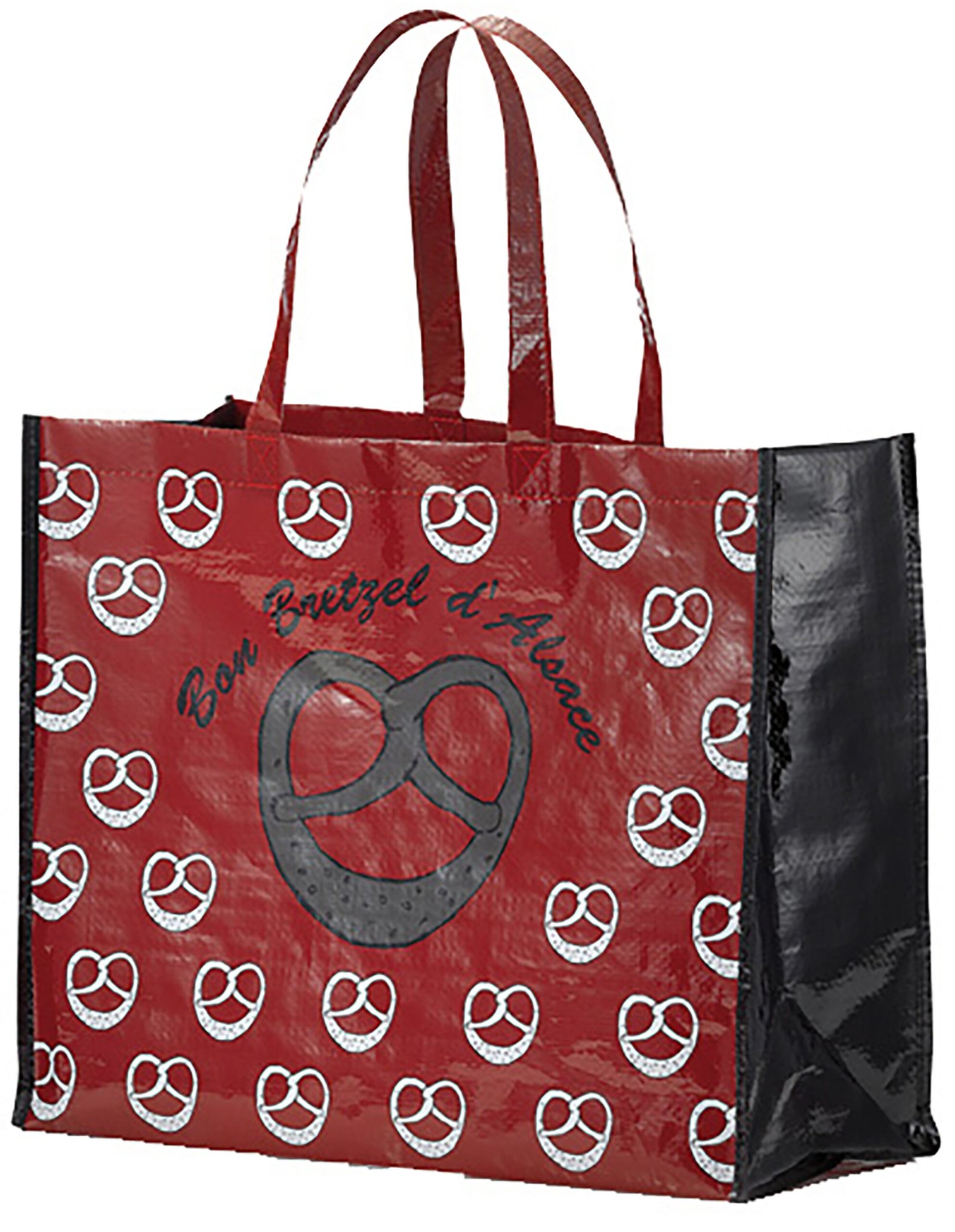 Large Bretzel Shopping Bag Rouge 36 X 44