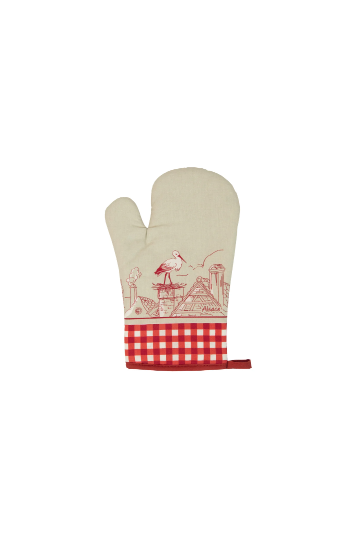 Assa Oven Mitt and Pot Holder Ficelle 18 X 28