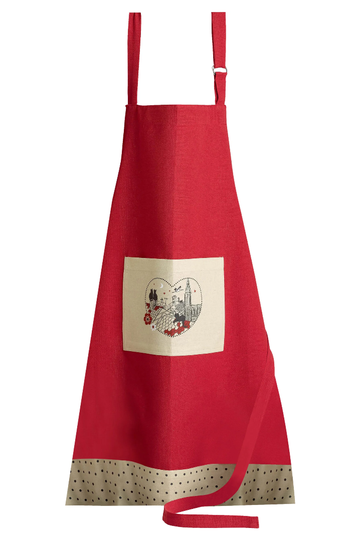 Chats Coeur Kitchen Apron Rouge 72 X 85