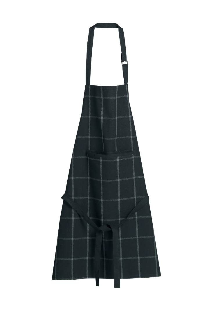 Doha Recycled Kitchen Apron Noir 80 X 85