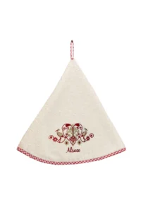 Harz Round Hand Towel Ivoire Diameter 60