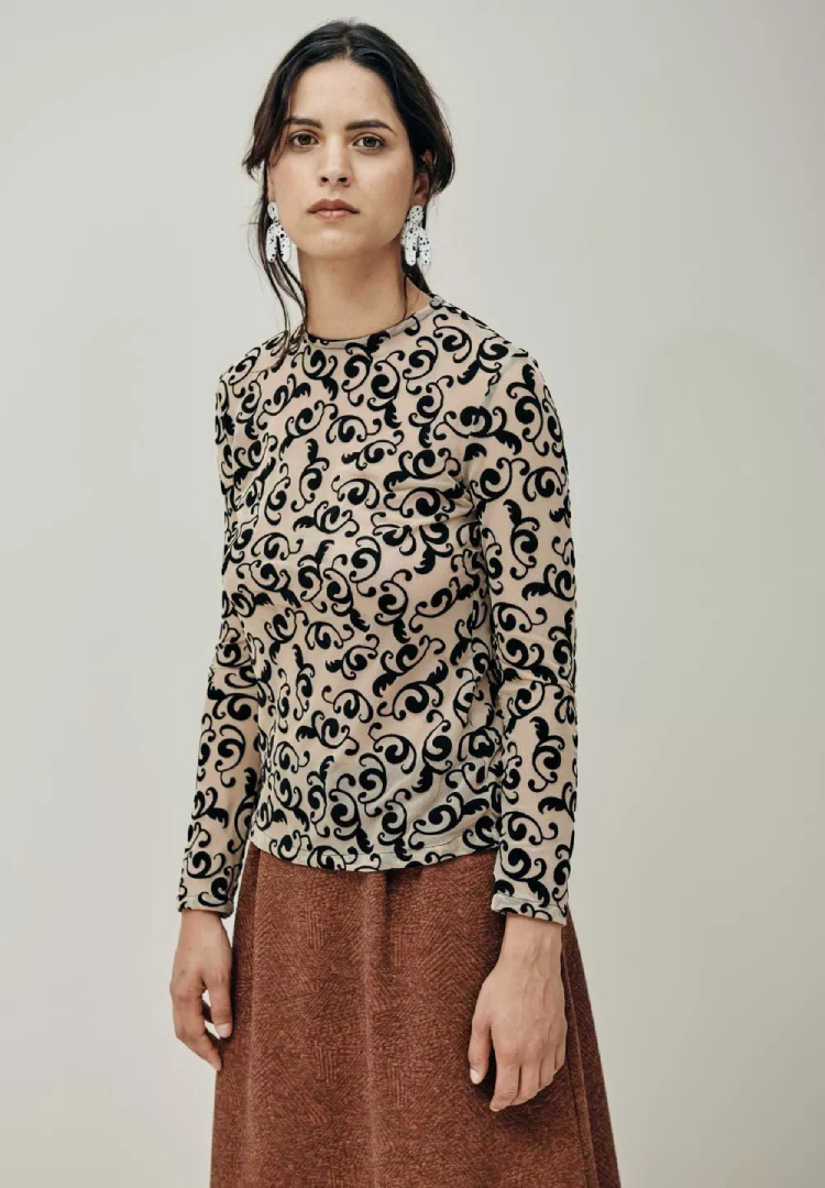 Janis T-shirt - Flocked Tulle