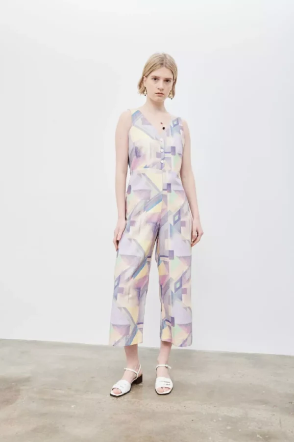Mariana Gray Prit Geometric Jumpsuit