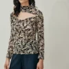 Mobo Top - Black Flocking Tulle