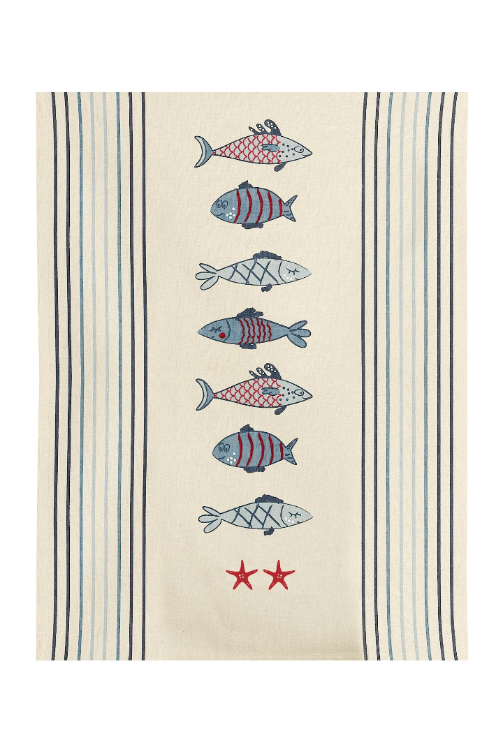 New Pesk Tea Towel Bleu 50 X 70