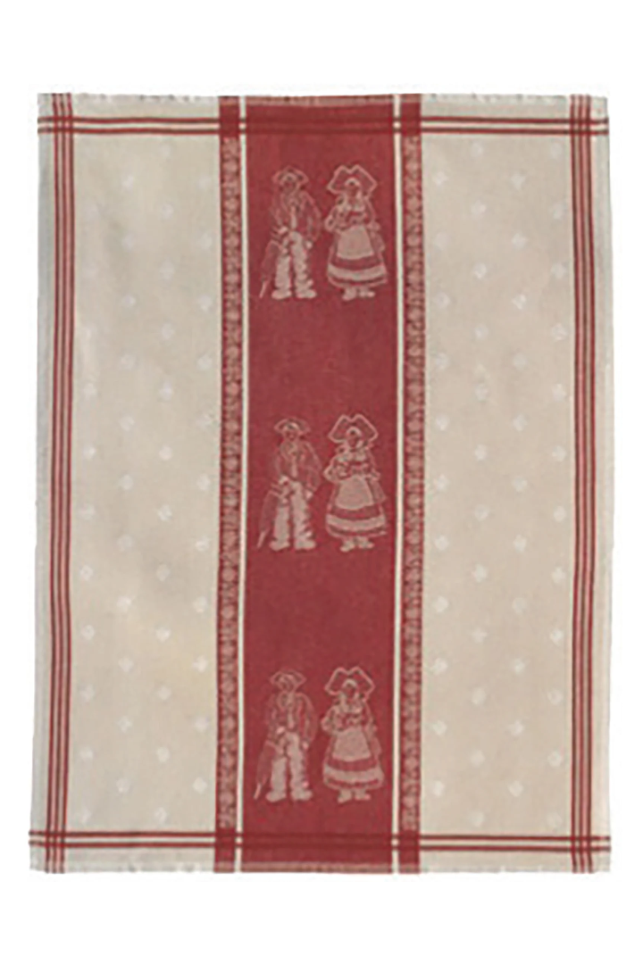 Petit coeur Jacquard Tea Towel Ficelle 70 X 50