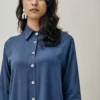 Row Shirt Dress - Navy