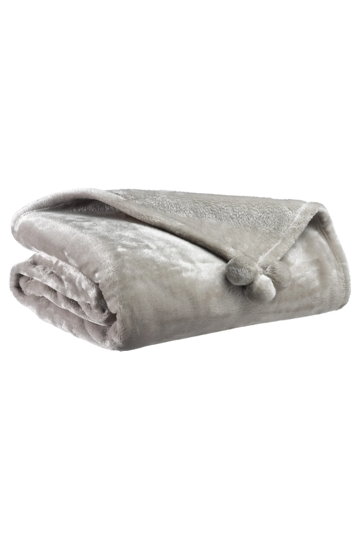 Tender Pompons Throw Blanket 130 X 170