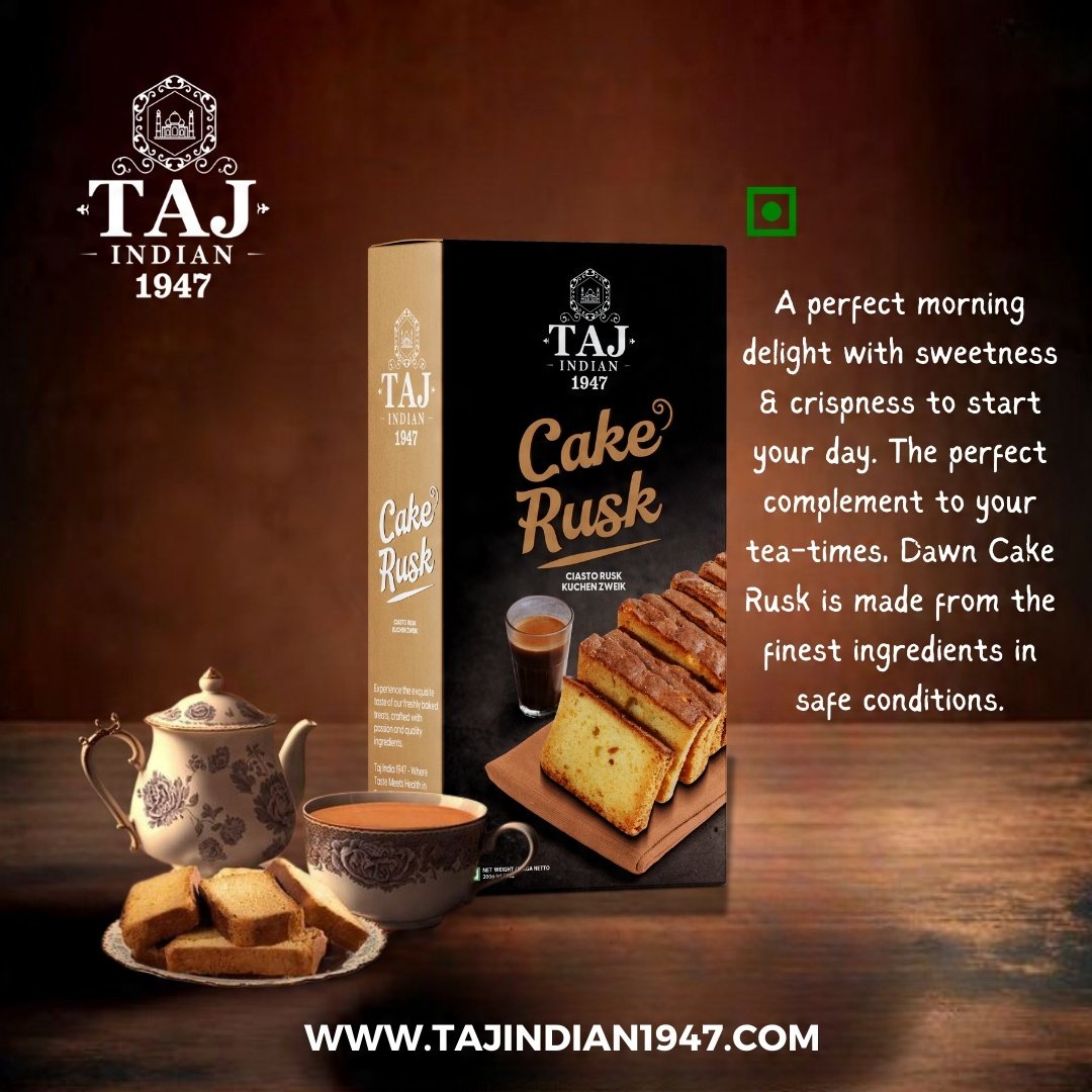 Taj Indian 1947 Cake Rusk 200G x 20Piesed - Image 2