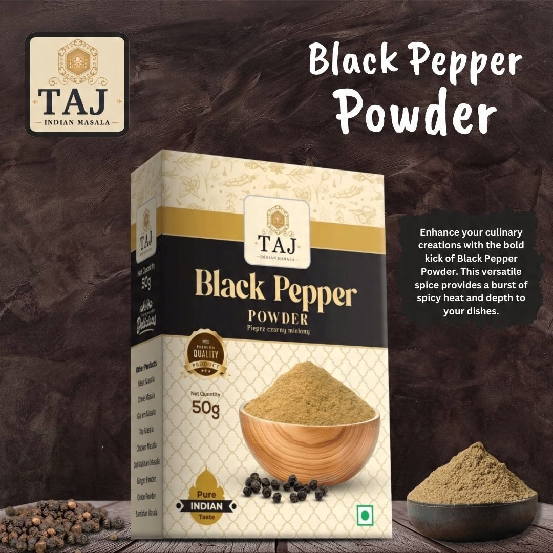 Taj Indian Masala Black Pepper Powder 200x50G - Image 2