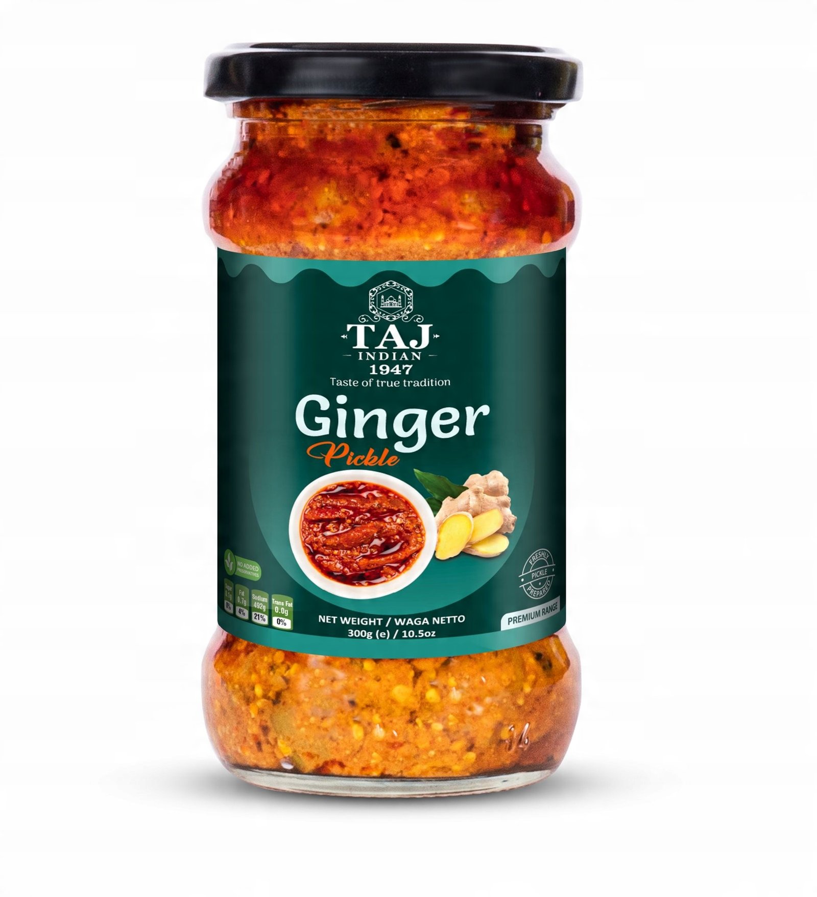 Taj Indian Ginger Pickle 300G x 12Pieces