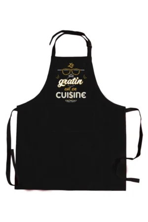 Recycled kitchen apron with pocket Peps Le gratin 90 X 72