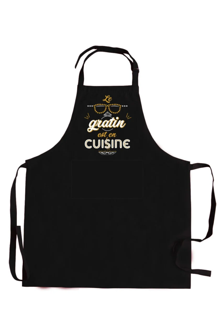 Recycled kitchen apron with pocket Peps Le gratin 90 X 72