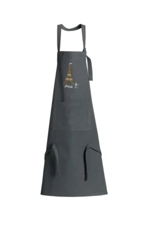 Recycled kitchen apron with pocket Tour Eiffel 85 X 72