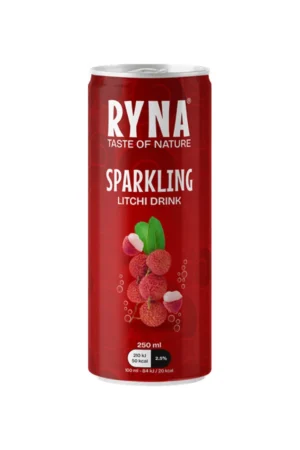 Ryna Litchi Sparkling Drink 250Ml X 24Pieces
