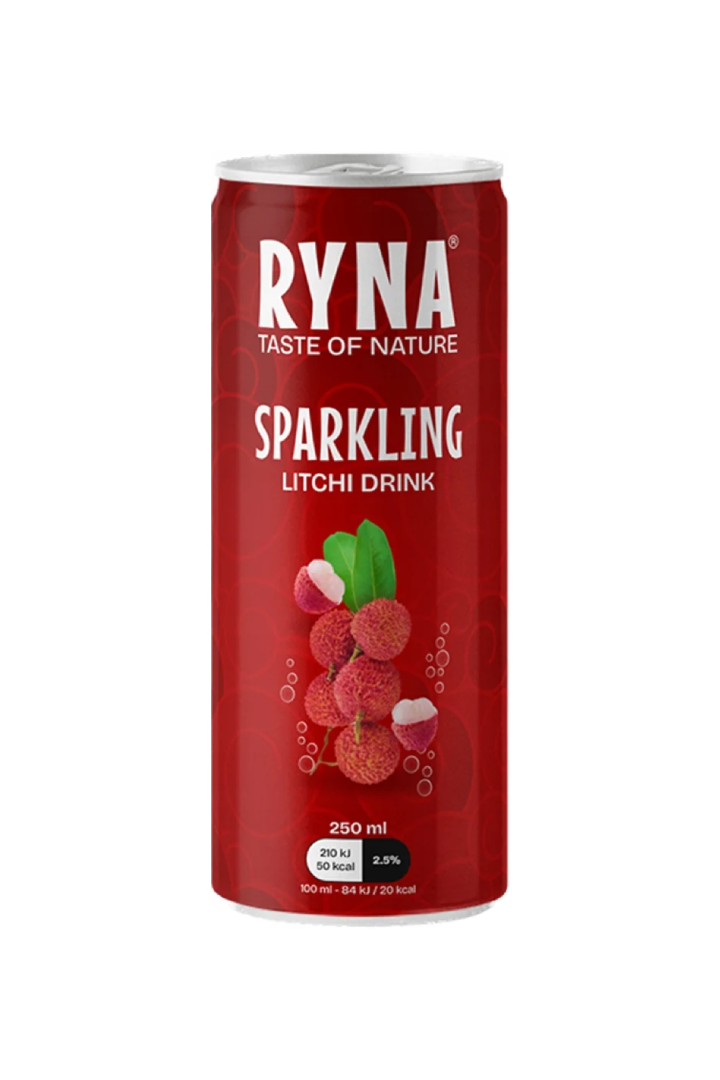 Ryna Litchi Sparkling Drink 250Ml X 24Pieces